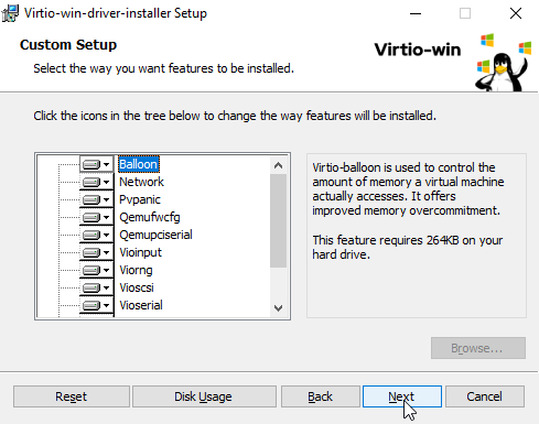 Virtio-win installer
