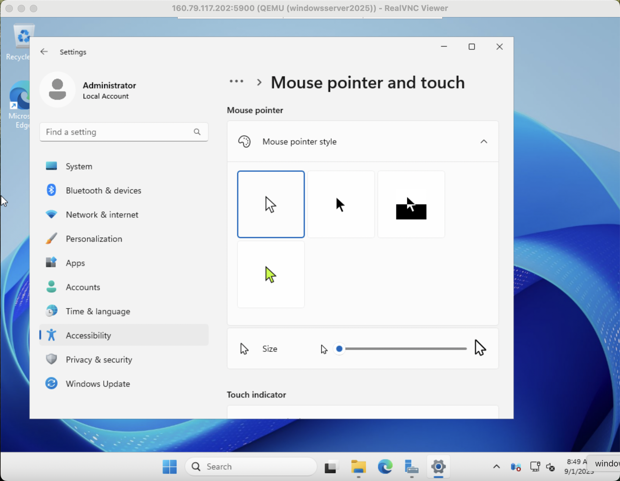 Mouse properties