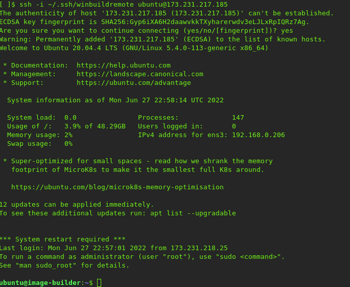 Instance SSH