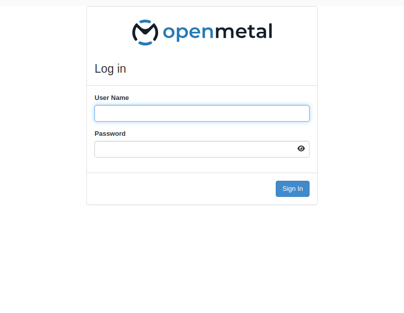 Horizon login page