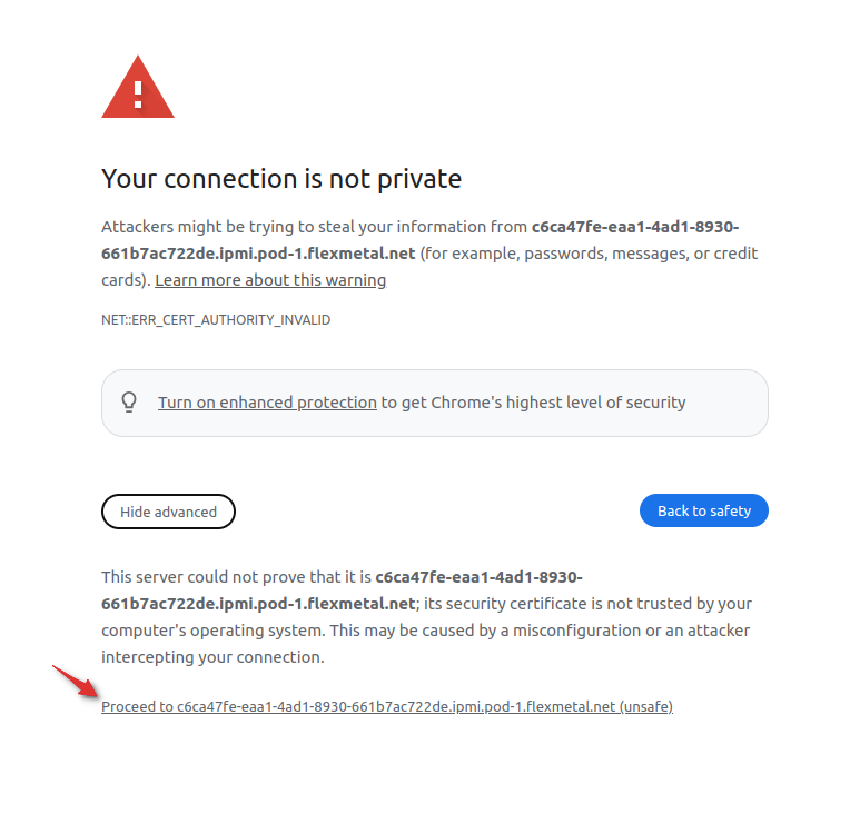 ipmi ssl warn