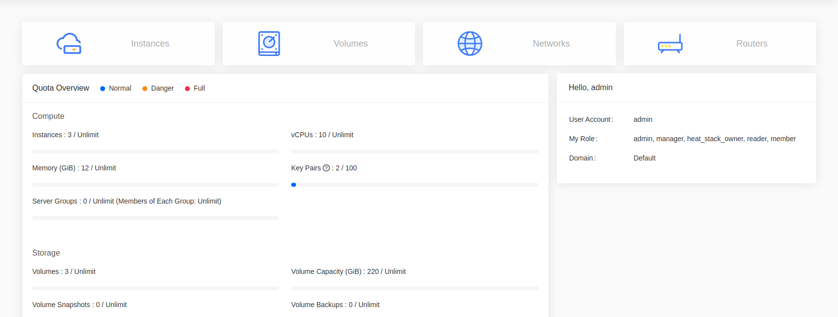 Skyline home page after login