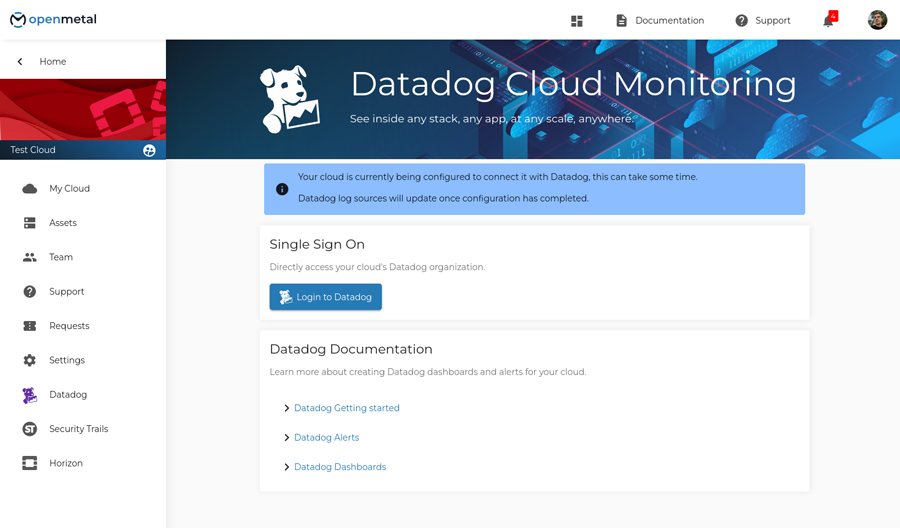 OpenMetal DataDog Integration