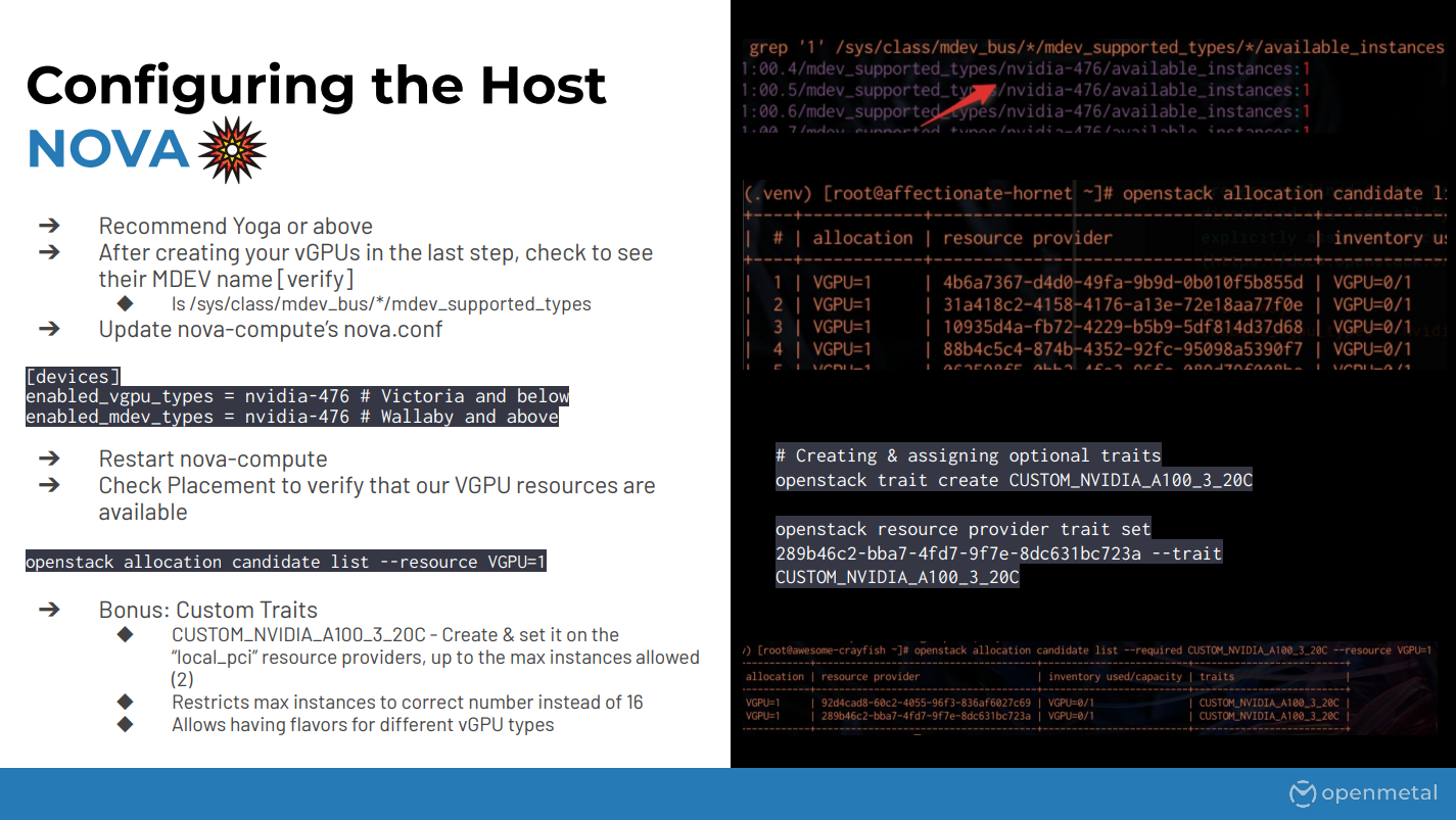 vGPU Configure Nova Presentation Slide