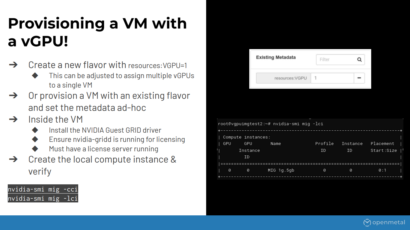vGPU Provision Virtual Machine Presentation Slide