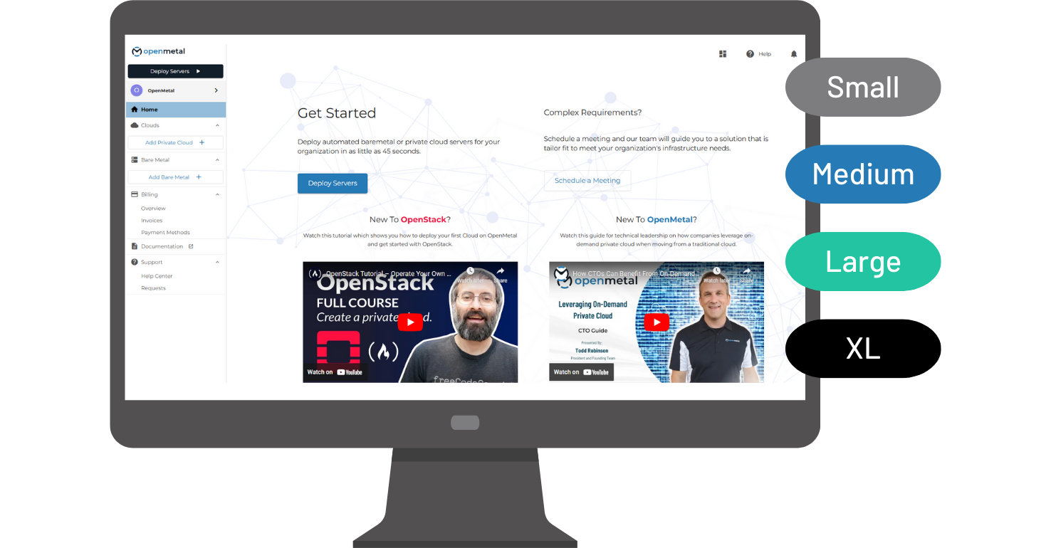 OpenMetal Central Hardware Packages
