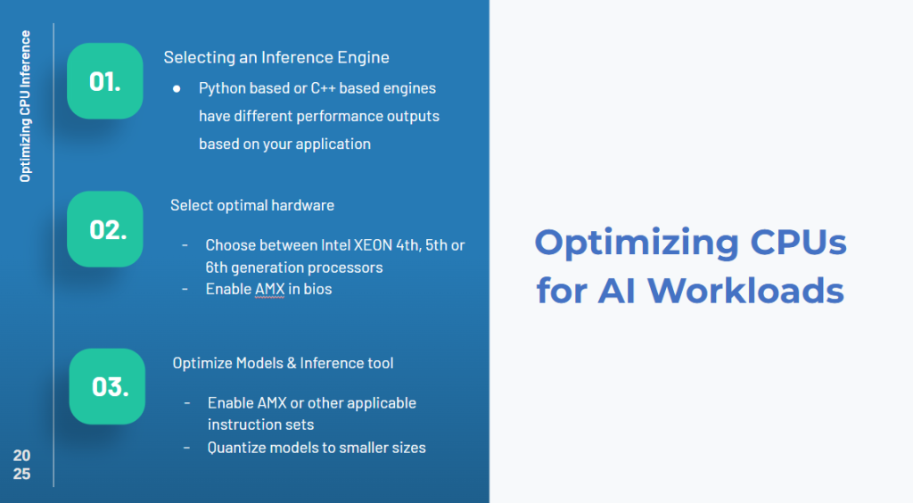 Optimizing CPUs for AI workloads
