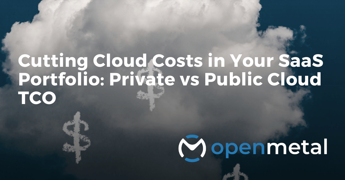 Cutting Cloud Costs in Your SaaS Portfolio: Private vs Public Cloud TCO