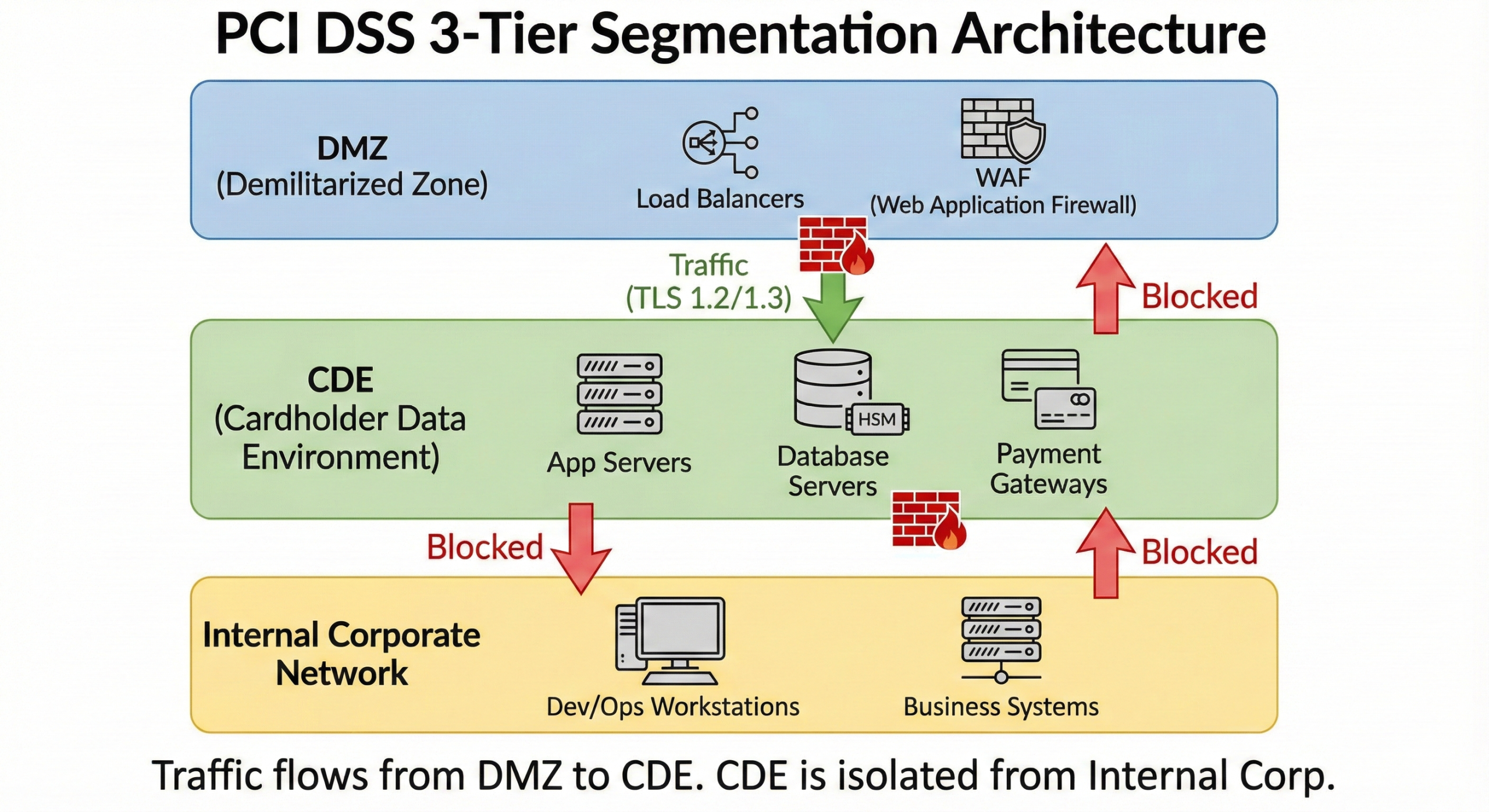 PCI DSS 3-Tier Segmentation Architecture