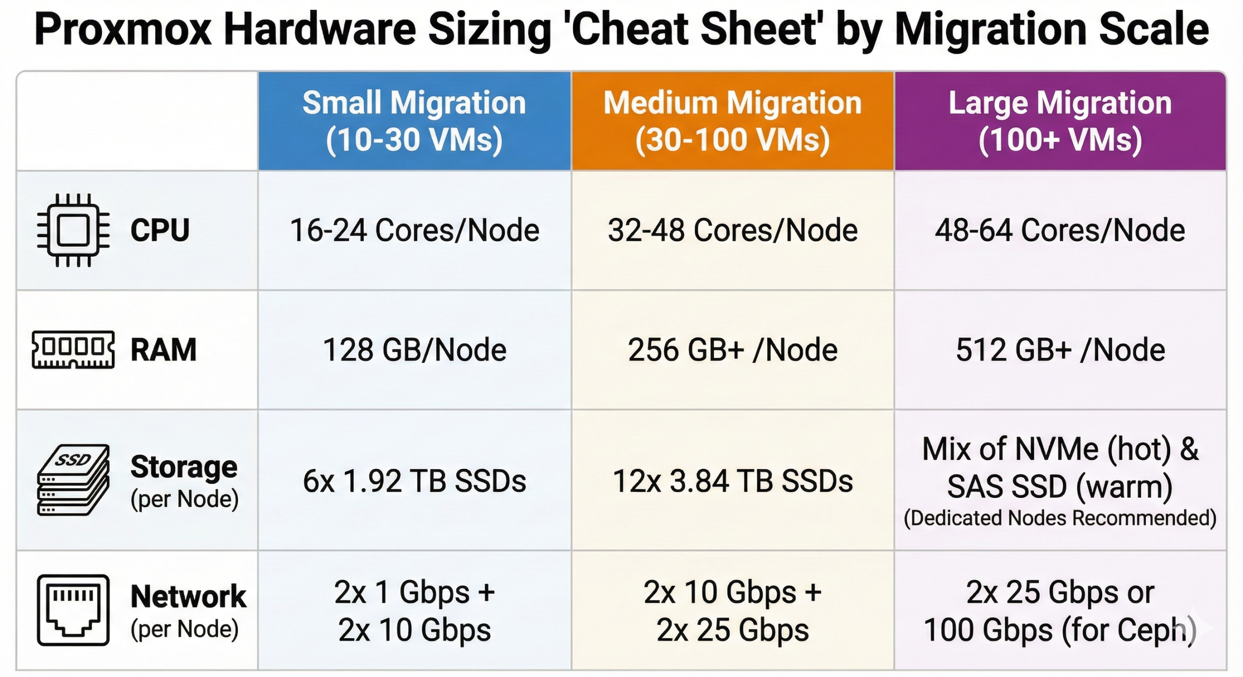 Proxmox Hardware Sizing Guide