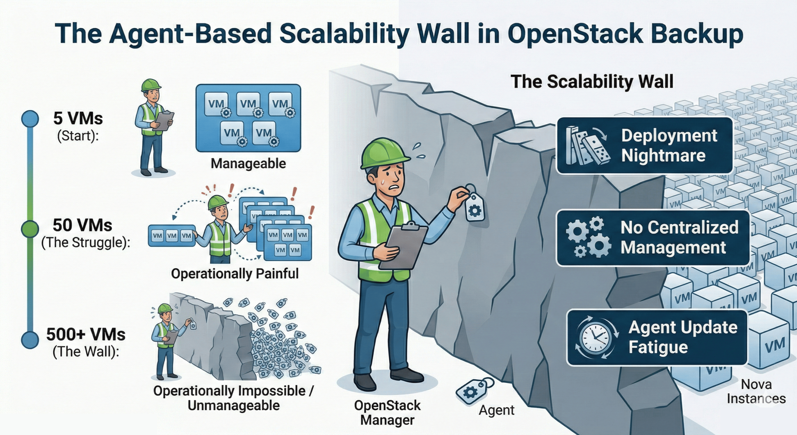 The Agent-Based Scalability Wall in OpenStack Backup