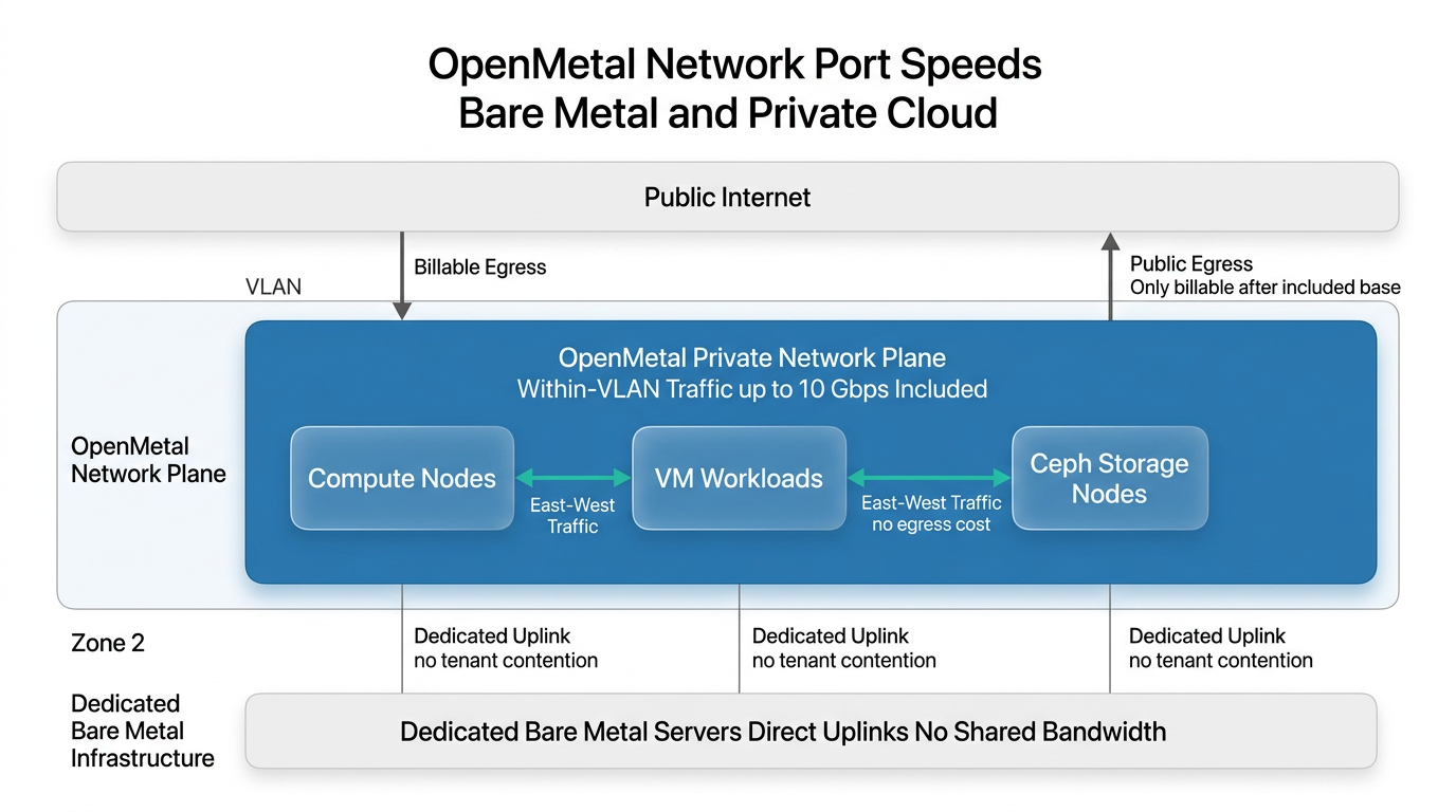 OpenMetal Network Port Speeds for Bare Metal and Private Cloud